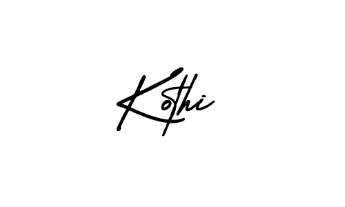 You should practise on your own different ways (AmerikaSignatureDemo-Regular) to write your name (Kothi) in signature. don't let someone else do it for you. Kothi signature style 3 images and pictures png