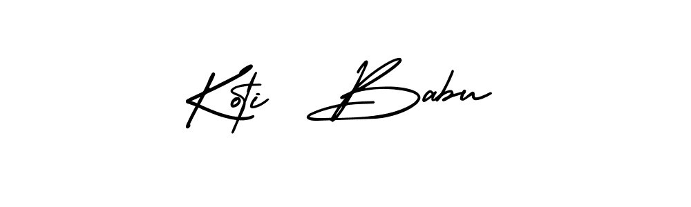 Create a beautiful signature design for name Koti  Babu. With this signature (AmerikaSignatureDemo-Regular) fonts, you can make a handwritten signature for free. Koti  Babu signature style 3 images and pictures png