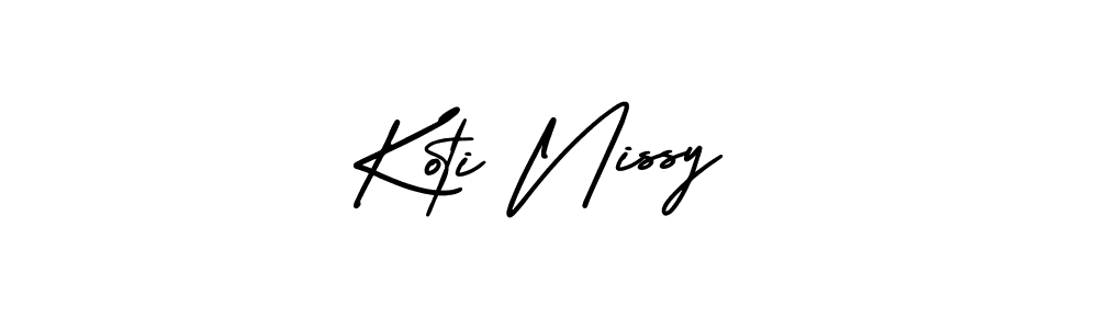 if you are searching for the best signature style for your name Koti Nissy. so please give up your signature search. here we have designed multiple signature styles  using AmerikaSignatureDemo-Regular. Koti Nissy signature style 3 images and pictures png