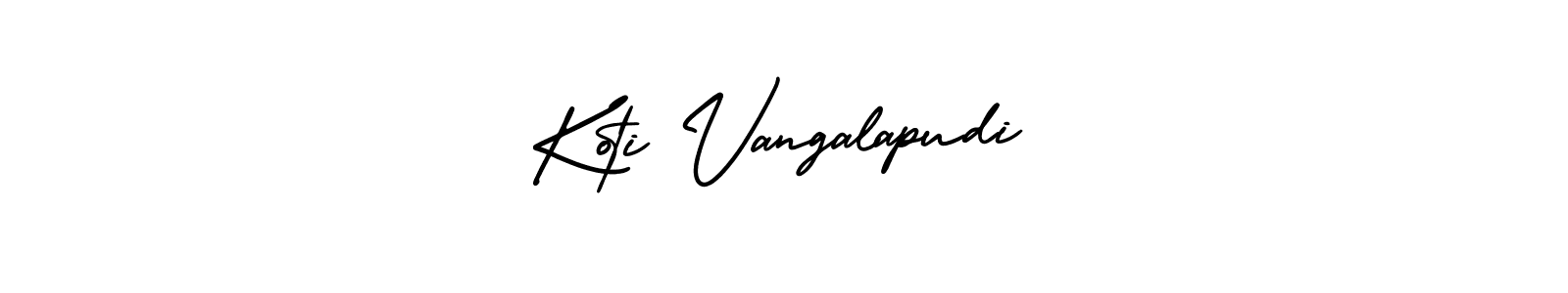 How to make Koti Vangalapudi signature? AmerikaSignatureDemo-Regular is a professional autograph style. Create handwritten signature for Koti Vangalapudi name. Koti Vangalapudi signature style 3 images and pictures png