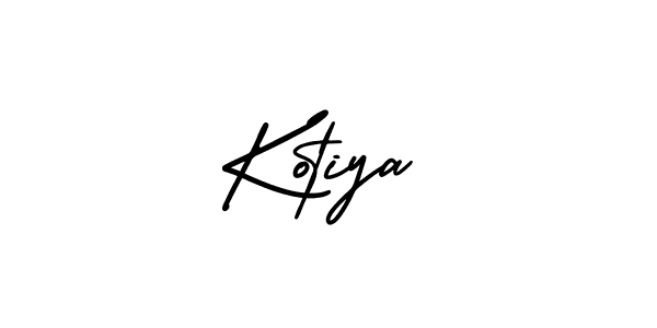 The best way (AmerikaSignatureDemo-Regular) to make a short signature is to pick only two or three words in your name. The name Kotiya include a total of six letters. For converting this name. Kotiya signature style 3 images and pictures png