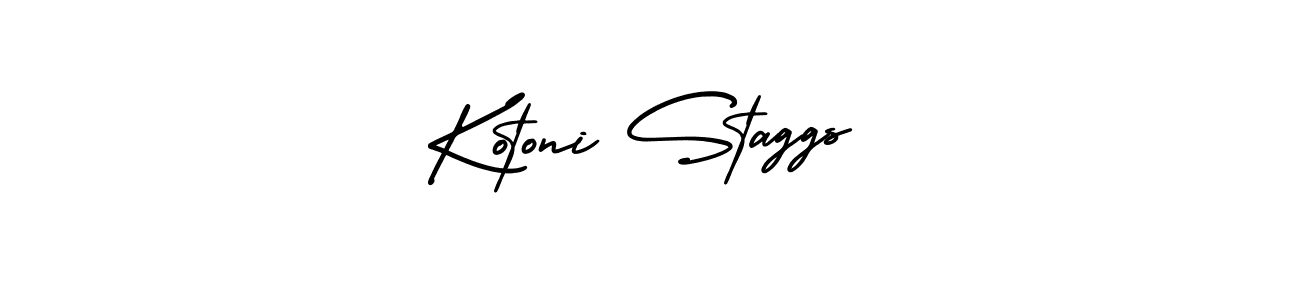 Also You can easily find your signature by using the search form. We will create Kotoni Staggs name handwritten signature images for you free of cost using AmerikaSignatureDemo-Regular sign style. Kotoni Staggs signature style 3 images and pictures png