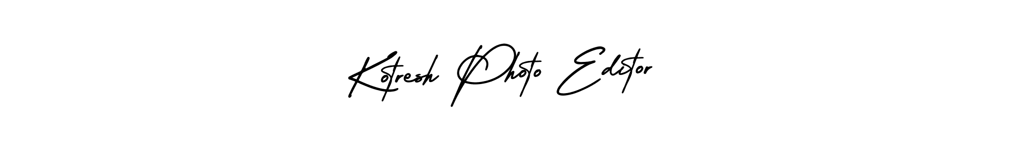 How to make Kotresh Photo Editor name signature. Use AmerikaSignatureDemo-Regular style for creating short signs online. This is the latest handwritten sign. Kotresh Photo Editor signature style 3 images and pictures png