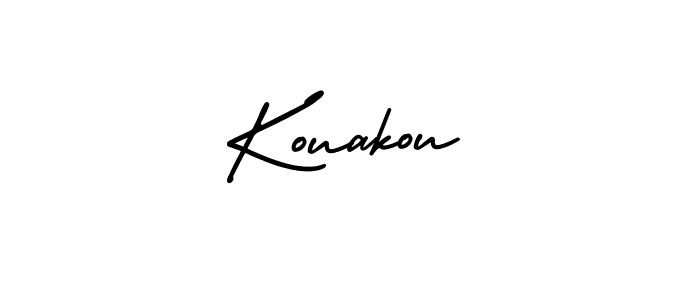 You should practise on your own different ways (AmerikaSignatureDemo-Regular) to write your name (Kouakou) in signature. don't let someone else do it for you. Kouakou signature style 3 images and pictures png