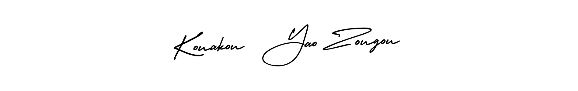 Also You can easily find your signature by using the search form. We will create Kouakou  Yao Zougou name handwritten signature images for you free of cost using AmerikaSignatureDemo-Regular sign style. Kouakou  Yao Zougou signature style 3 images and pictures png