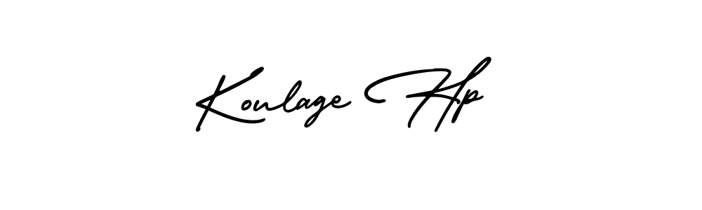 How to make Koulage Hp signature? AmerikaSignatureDemo-Regular is a professional autograph style. Create handwritten signature for Koulage Hp name. Koulage Hp signature style 3 images and pictures png