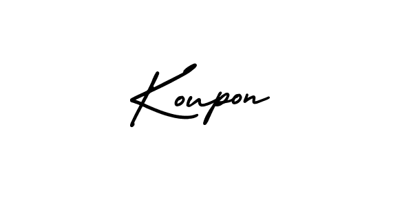 It looks lik you need a new signature style for name Koupon. Design unique handwritten (AmerikaSignatureDemo-Regular) signature with our free signature maker in just a few clicks. Koupon signature style 3 images and pictures png