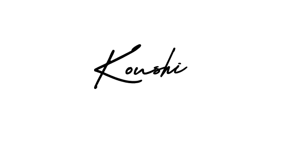You should practise on your own different ways (AmerikaSignatureDemo-Regular) to write your name (Koushi) in signature. don't let someone else do it for you. Koushi signature style 3 images and pictures png