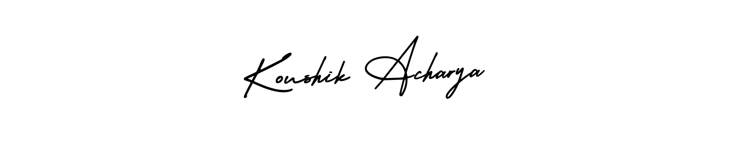 Also You can easily find your signature by using the search form. We will create Koushik Acharya name handwritten signature images for you free of cost using AmerikaSignatureDemo-Regular sign style. Koushik Acharya signature style 3 images and pictures png
