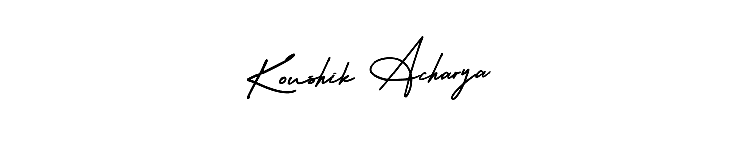 Use a signature maker to create a handwritten signature online. With this signature software, you can design (AmerikaSignatureDemo-Regular) your own signature for name Koushik Acharya. Koushik Acharya signature style 3 images and pictures png