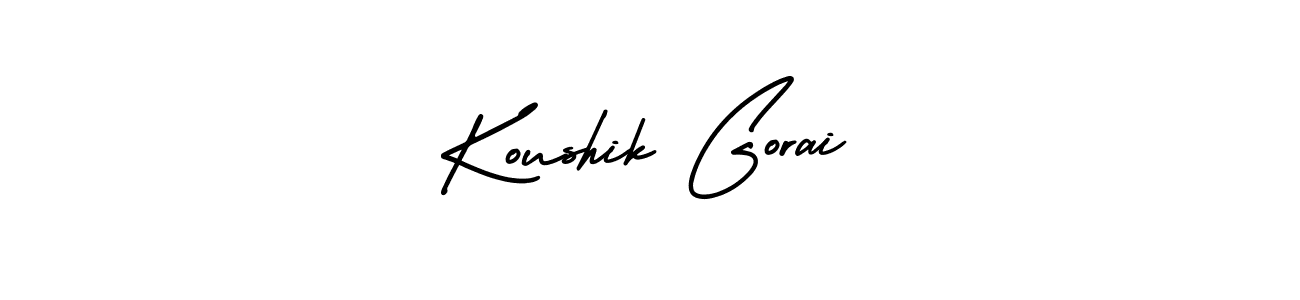 Create a beautiful signature design for name Koushik Gorai. With this signature (AmerikaSignatureDemo-Regular) fonts, you can make a handwritten signature for free. Koushik Gorai signature style 3 images and pictures png