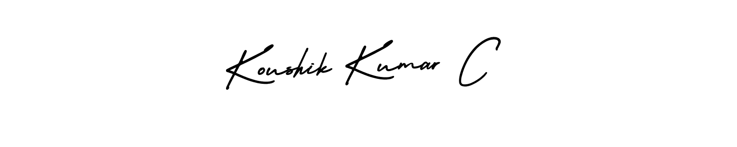 Also You can easily find your signature by using the search form. We will create Koushik Kumar C name handwritten signature images for you free of cost using AmerikaSignatureDemo-Regular sign style. Koushik Kumar C signature style 3 images and pictures png