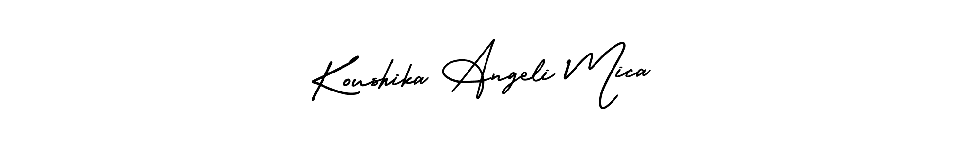 Check out images of Autograph of Koushika Angeli Mica name. Actor Koushika Angeli Mica Signature Style. AmerikaSignatureDemo-Regular is a professional sign style online. Koushika Angeli Mica signature style 3 images and pictures png