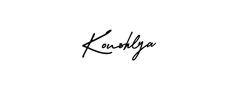 This is the best signature style for the Koushlya name. Also you like these signature font (AmerikaSignatureDemo-Regular). Mix name signature. Koushlya signature style 3 images and pictures png