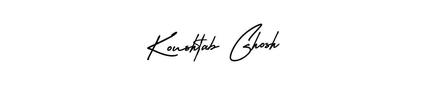 You should practise on your own different ways (AmerikaSignatureDemo-Regular) to write your name (Koushtab Ghosh) in signature. don't let someone else do it for you. Koushtab Ghosh signature style 3 images and pictures png