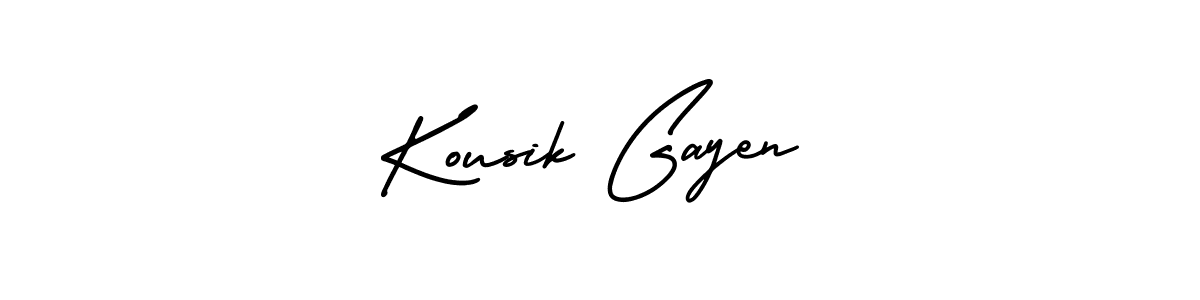 It looks lik you need a new signature style for name Kousik Gayen. Design unique handwritten (AmerikaSignatureDemo-Regular) signature with our free signature maker in just a few clicks. Kousik Gayen signature style 3 images and pictures png