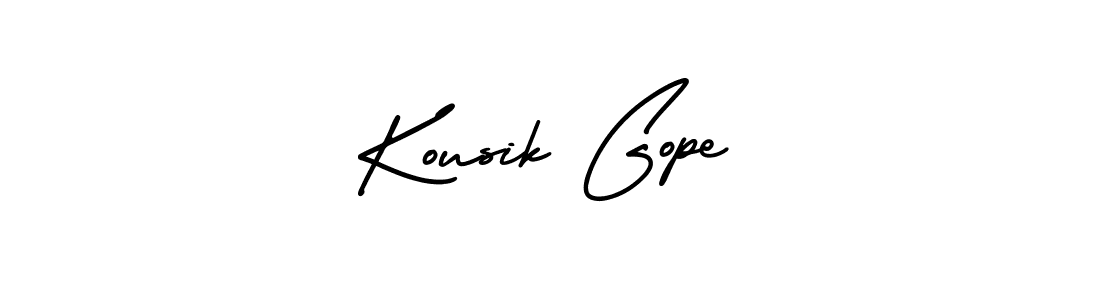 Make a beautiful signature design for name Kousik Gope. Use this online signature maker to create a handwritten signature for free. Kousik Gope signature style 3 images and pictures png
