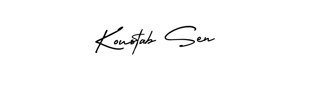Check out images of Autograph of Koustab Sen name. Actor Koustab Sen Signature Style. AmerikaSignatureDemo-Regular is a professional sign style online. Koustab Sen signature style 3 images and pictures png