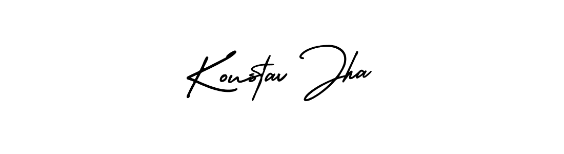 Make a beautiful signature design for name Koustav Jha. With this signature (AmerikaSignatureDemo-Regular) style, you can create a handwritten signature for free. Koustav Jha signature style 3 images and pictures png