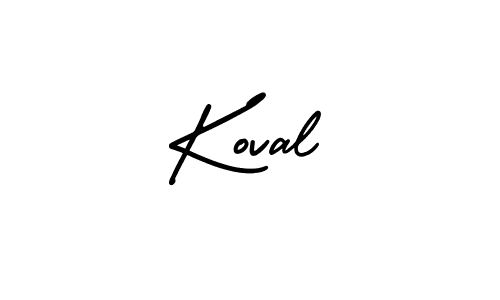 AmerikaSignatureDemo-Regular is a professional signature style that is perfect for those who want to add a touch of class to their signature. It is also a great choice for those who want to make their signature more unique. Get Koval name to fancy signature for free. Koval signature style 3 images and pictures png