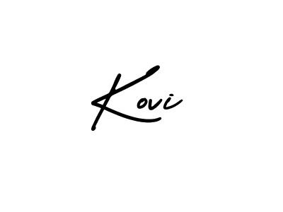 How to make Kovi name signature. Use AmerikaSignatureDemo-Regular style for creating short signs online. This is the latest handwritten sign. Kovi signature style 3 images and pictures png
