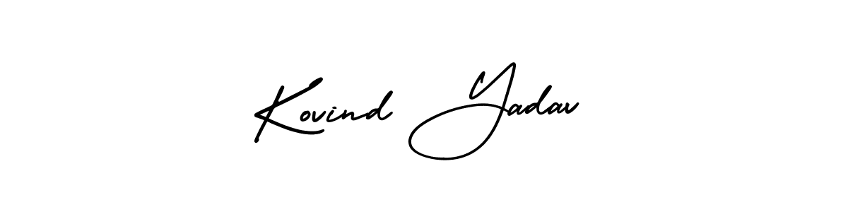 How to make Kovind Yadav signature? AmerikaSignatureDemo-Regular is a professional autograph style. Create handwritten signature for Kovind Yadav name. Kovind Yadav signature style 3 images and pictures png