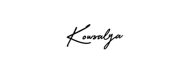 Kowsalya stylish signature style. Best Handwritten Sign (AmerikaSignatureDemo-Regular) for my name. Handwritten Signature Collection Ideas for my name Kowsalya. Kowsalya signature style 3 images and pictures png