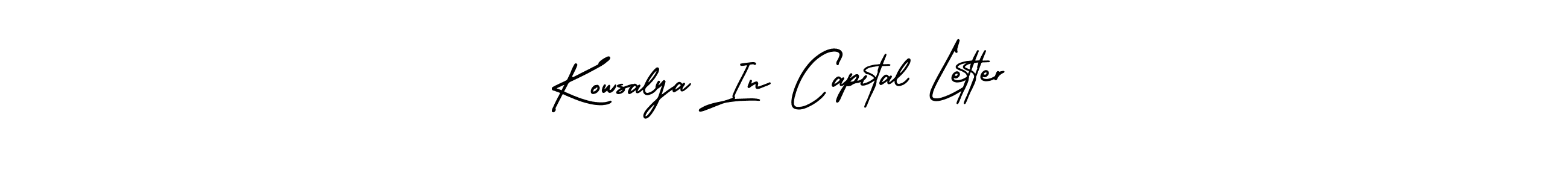 How to Draw Kowsalya In Capital Letter signature style? AmerikaSignatureDemo-Regular is a latest design signature styles for name Kowsalya In Capital Letter. Kowsalya In Capital Letter signature style 3 images and pictures png
