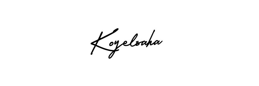 AmerikaSignatureDemo-Regular is a professional signature style that is perfect for those who want to add a touch of class to their signature. It is also a great choice for those who want to make their signature more unique. Get Koyelsaha name to fancy signature for free. Koyelsaha signature style 3 images and pictures png