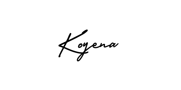 Create a beautiful signature design for name Koyena. With this signature (AmerikaSignatureDemo-Regular) fonts, you can make a handwritten signature for free. Koyena signature style 3 images and pictures png