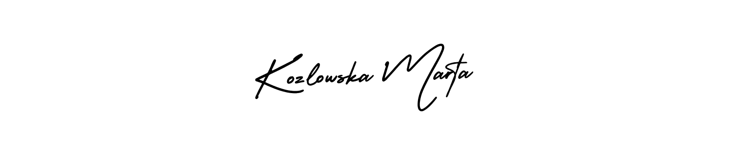 It looks lik you need a new signature style for name Kozlowska Marta. Design unique handwritten (AmerikaSignatureDemo-Regular) signature with our free signature maker in just a few clicks. Kozlowska Marta signature style 3 images and pictures png