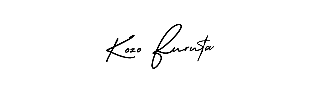 Kozo Furuta stylish signature style. Best Handwritten Sign (AmerikaSignatureDemo-Regular) for my name. Handwritten Signature Collection Ideas for my name Kozo Furuta. Kozo Furuta signature style 3 images and pictures png
