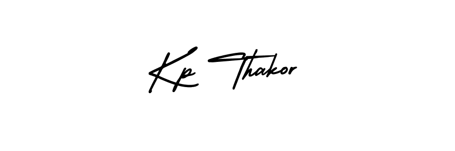 Create a beautiful signature design for name Kp Thakor. With this signature (AmerikaSignatureDemo-Regular) fonts, you can make a handwritten signature for free. Kp Thakor signature style 3 images and pictures png