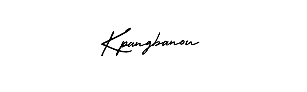 Design your own signature with our free online signature maker. With this signature software, you can create a handwritten (AmerikaSignatureDemo-Regular) signature for name Kpangbanou. Kpangbanou signature style 3 images and pictures png