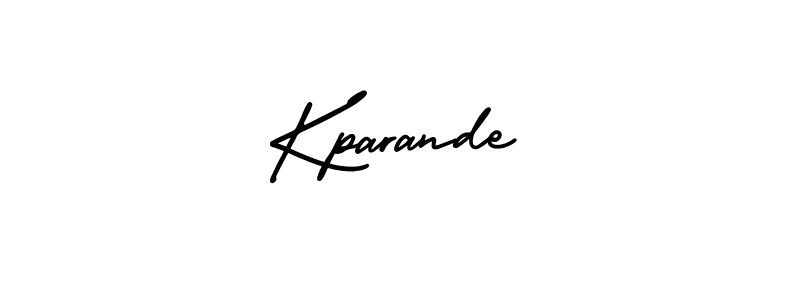 How to make Kparande name signature. Use AmerikaSignatureDemo-Regular style for creating short signs online. This is the latest handwritten sign. Kparande signature style 3 images and pictures png