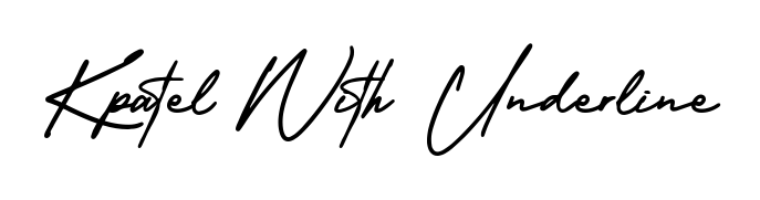 Once you've used our free online signature maker to create your best signature AmerikaSignatureDemo-Regular style, it's time to enjoy signing your documents with Kpatel With Underline name. Kpatel With Underline signature style 3 images and pictures png
