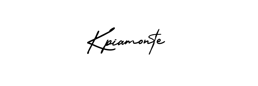 The best way (AmerikaSignatureDemo-Regular) to make a short signature is to pick only two or three words in your name. The name Kpiamonte include a total of six letters. For converting this name. Kpiamonte signature style 3 images and pictures png