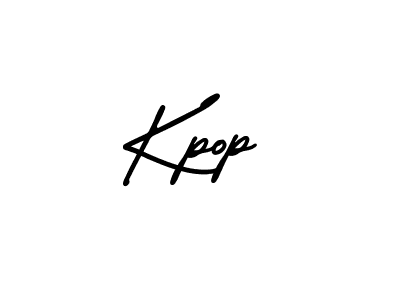 You should practise on your own different ways (AmerikaSignatureDemo-Regular) to write your name (Kpop) in signature. don't let someone else do it for you. Kpop signature style 3 images and pictures png