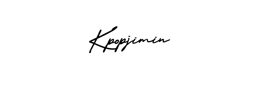 How to make Kpopjimin name signature. Use AmerikaSignatureDemo-Regular style for creating short signs online. This is the latest handwritten sign. Kpopjimin signature style 3 images and pictures png