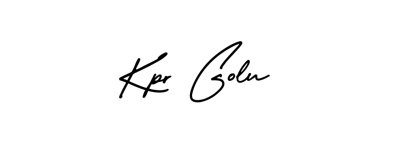 The best way (AmerikaSignatureDemo-Regular) to make a short signature is to pick only two or three words in your name. The name Kpr Golu include a total of six letters. For converting this name. Kpr Golu signature style 3 images and pictures png