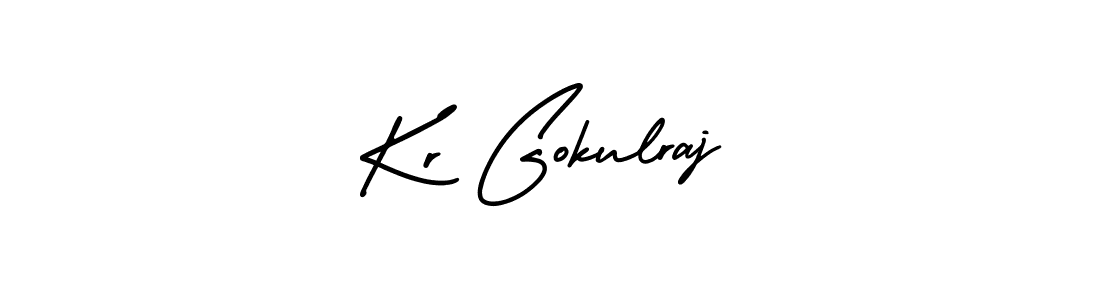 Create a beautiful signature design for name Kr Gokulraj. With this signature (AmerikaSignatureDemo-Regular) fonts, you can make a handwritten signature for free. Kr Gokulraj signature style 3 images and pictures png