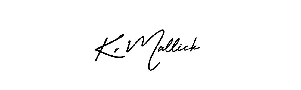 Create a beautiful signature design for name Kr Mallick. With this signature (AmerikaSignatureDemo-Regular) fonts, you can make a handwritten signature for free. Kr Mallick signature style 3 images and pictures png