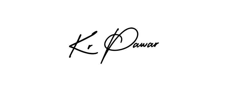 if you are searching for the best signature style for your name Kr Pawar. so please give up your signature search. here we have designed multiple signature styles  using AmerikaSignatureDemo-Regular. Kr Pawar signature style 3 images and pictures png