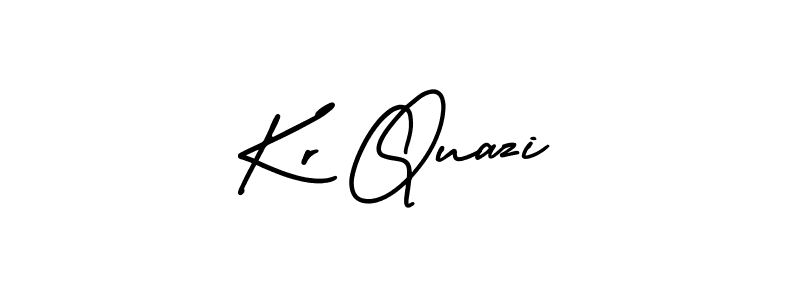 How to Draw Kr Quazi signature style? AmerikaSignatureDemo-Regular is a latest design signature styles for name Kr Quazi. Kr Quazi signature style 3 images and pictures png
