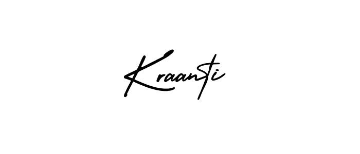 Make a beautiful signature design for name Kraanti. With this signature (AmerikaSignatureDemo-Regular) style, you can create a handwritten signature for free. Kraanti signature style 3 images and pictures png