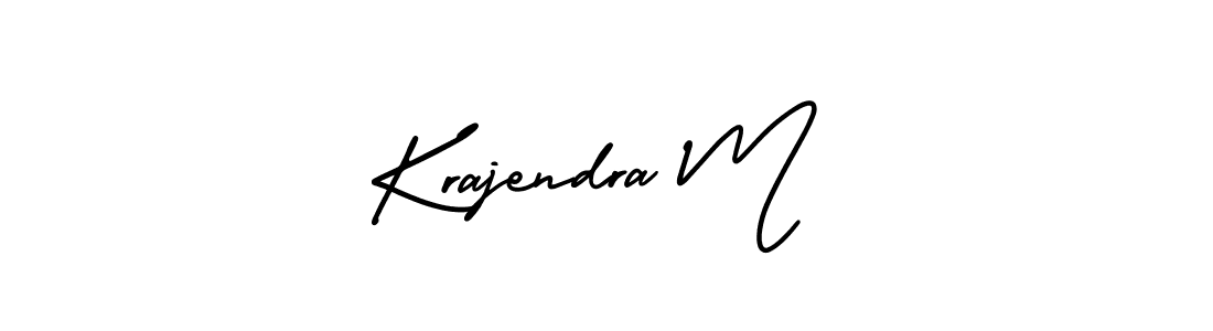 Make a beautiful signature design for name Krajendra M. With this signature (AmerikaSignatureDemo-Regular) style, you can create a handwritten signature for free. Krajendra M signature style 3 images and pictures png