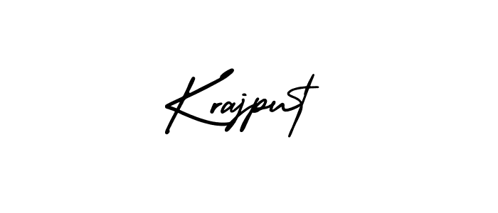 This is the best signature style for the Krajput name. Also you like these signature font (AmerikaSignatureDemo-Regular). Mix name signature. Krajput signature style 3 images and pictures png