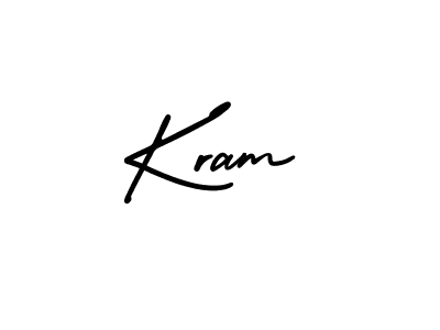 Kram stylish signature style. Best Handwritten Sign (AmerikaSignatureDemo-Regular) for my name. Handwritten Signature Collection Ideas for my name Kram. Kram signature style 3 images and pictures png