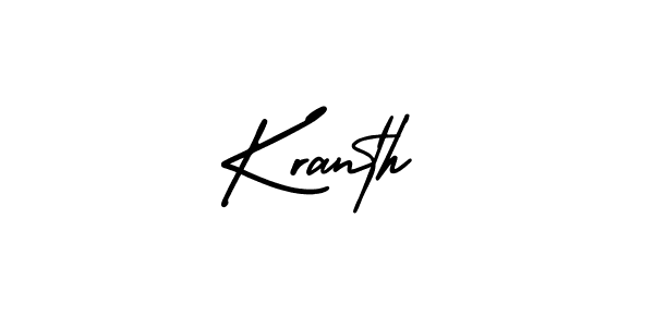 if you are searching for the best signature style for your name Kranth. so please give up your signature search. here we have designed multiple signature styles  using AmerikaSignatureDemo-Regular. Kranth signature style 3 images and pictures png