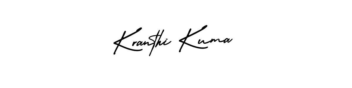 Make a beautiful signature design for name Kranthi Kuma. Use this online signature maker to create a handwritten signature for free. Kranthi Kuma signature style 3 images and pictures png